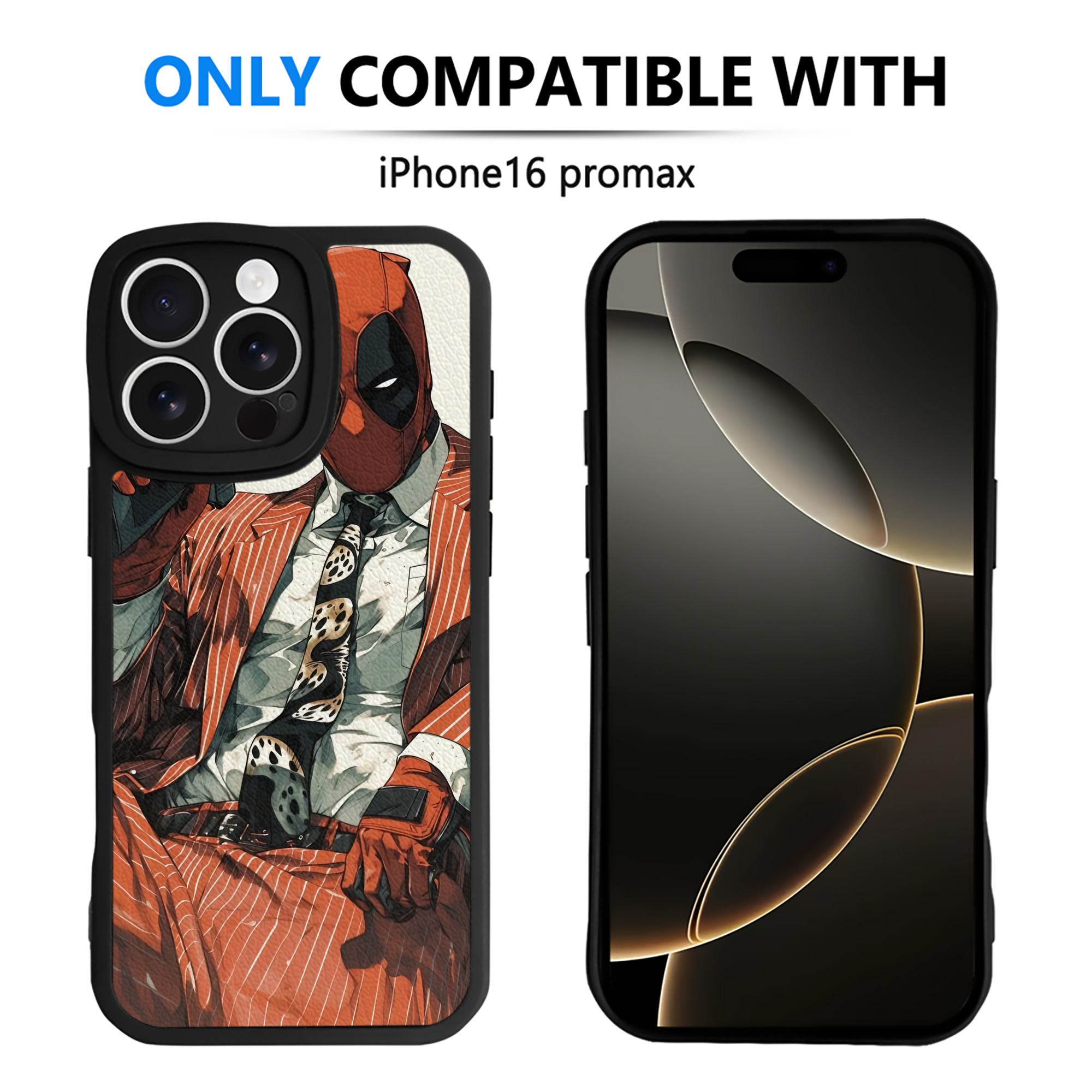 （画像用） Deadpool デッドプール 【iPhone 16シリーズ対応】シリコンスマホケース（レザー調） 材質：シリコン
